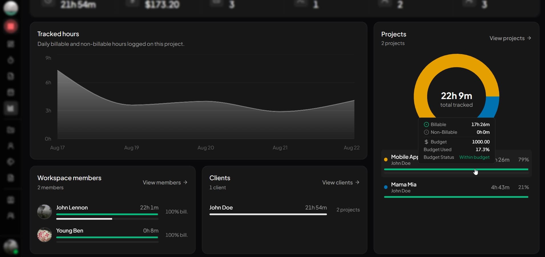 Turn tracked hours into clear insights.